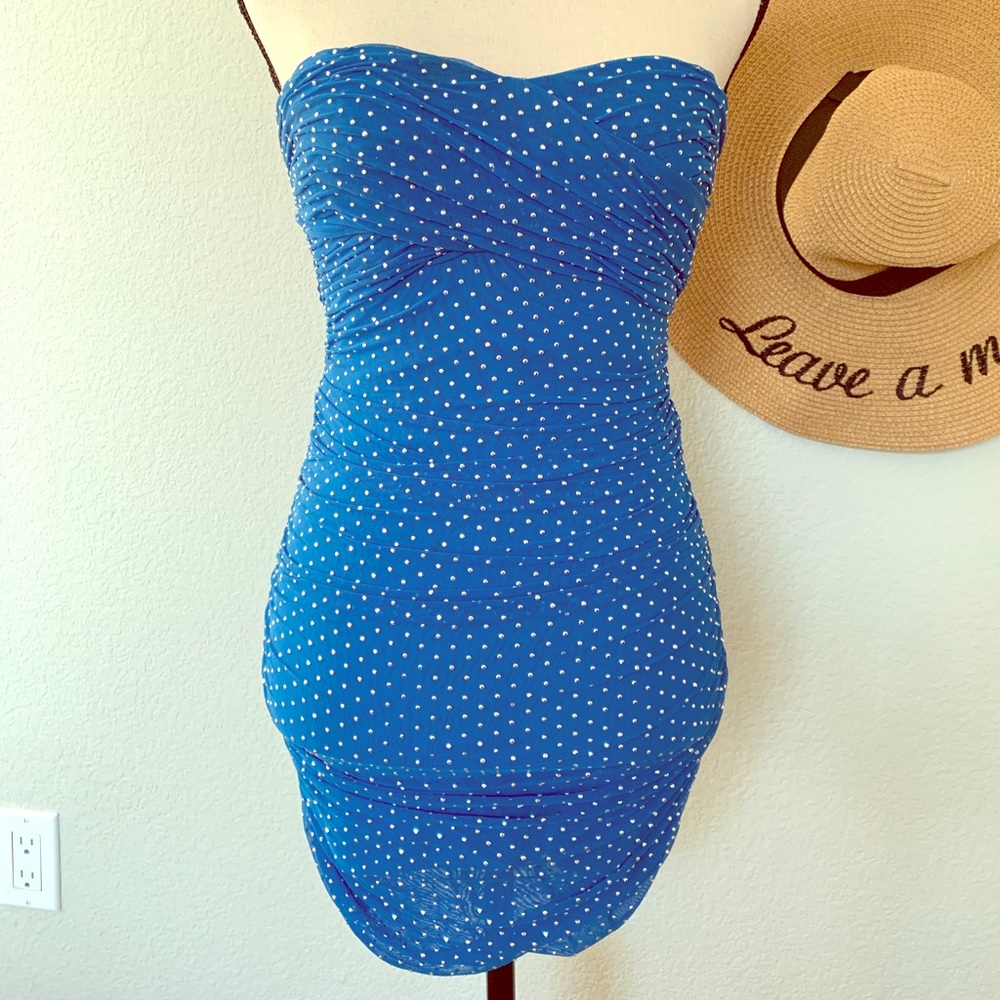 Blue Sparkles Mini Dress